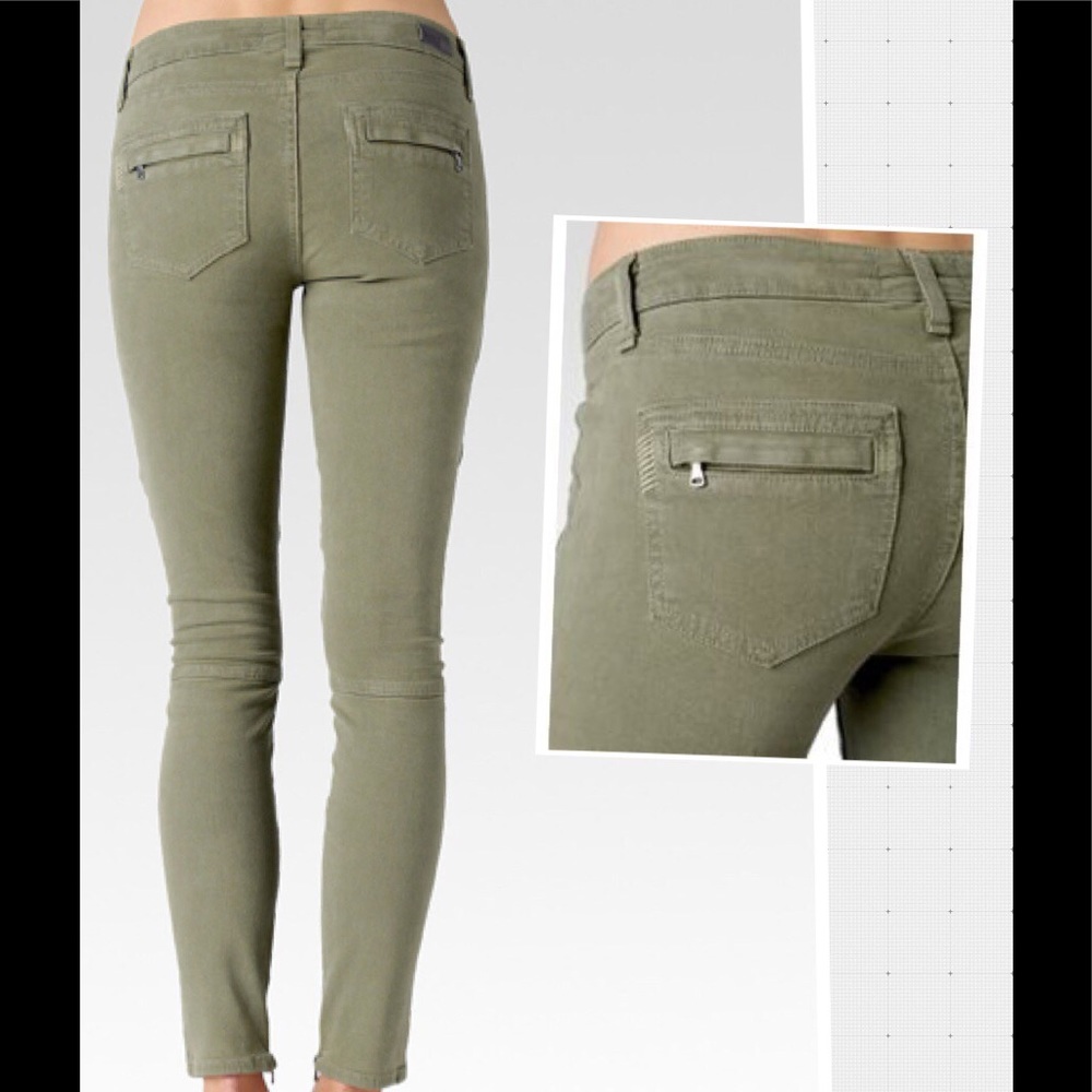 Paige Marley Fatigue Green Ankle Zip SZ 29